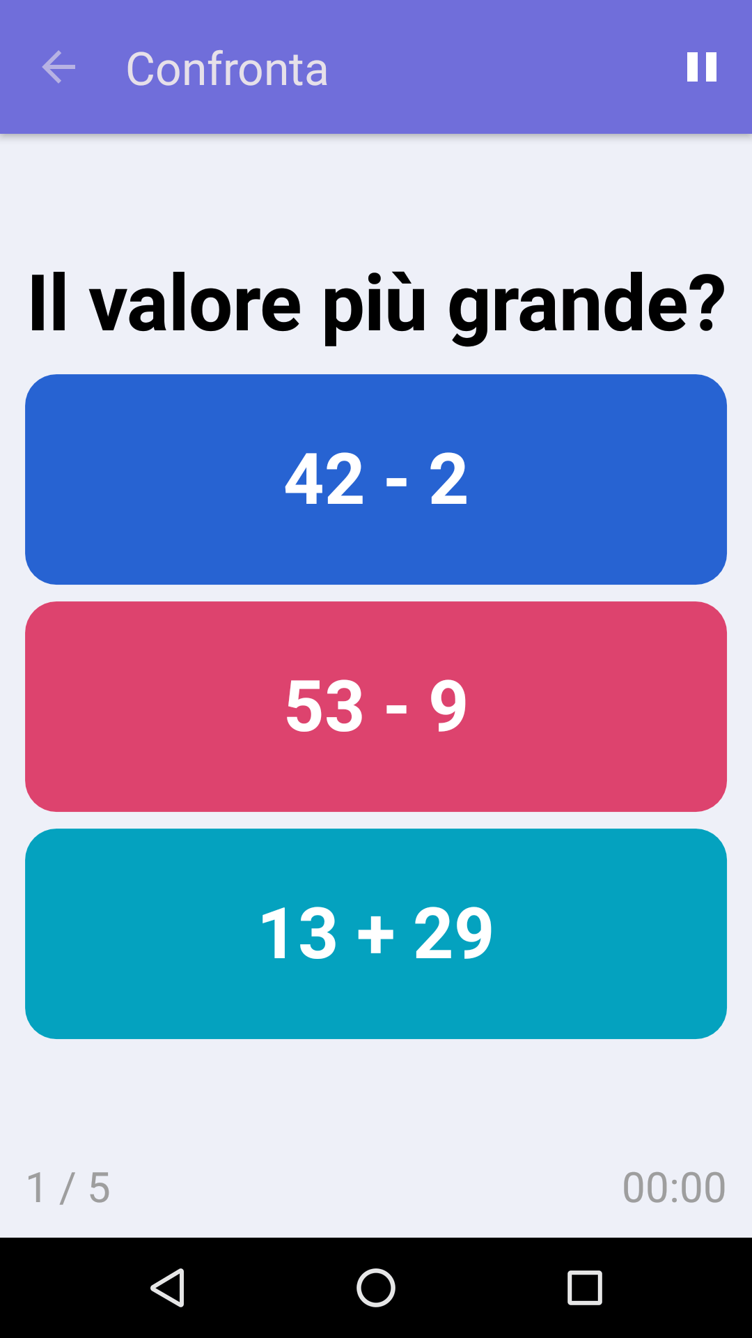 Confronta : Gioco di matematica gratuito per iPhone e Android