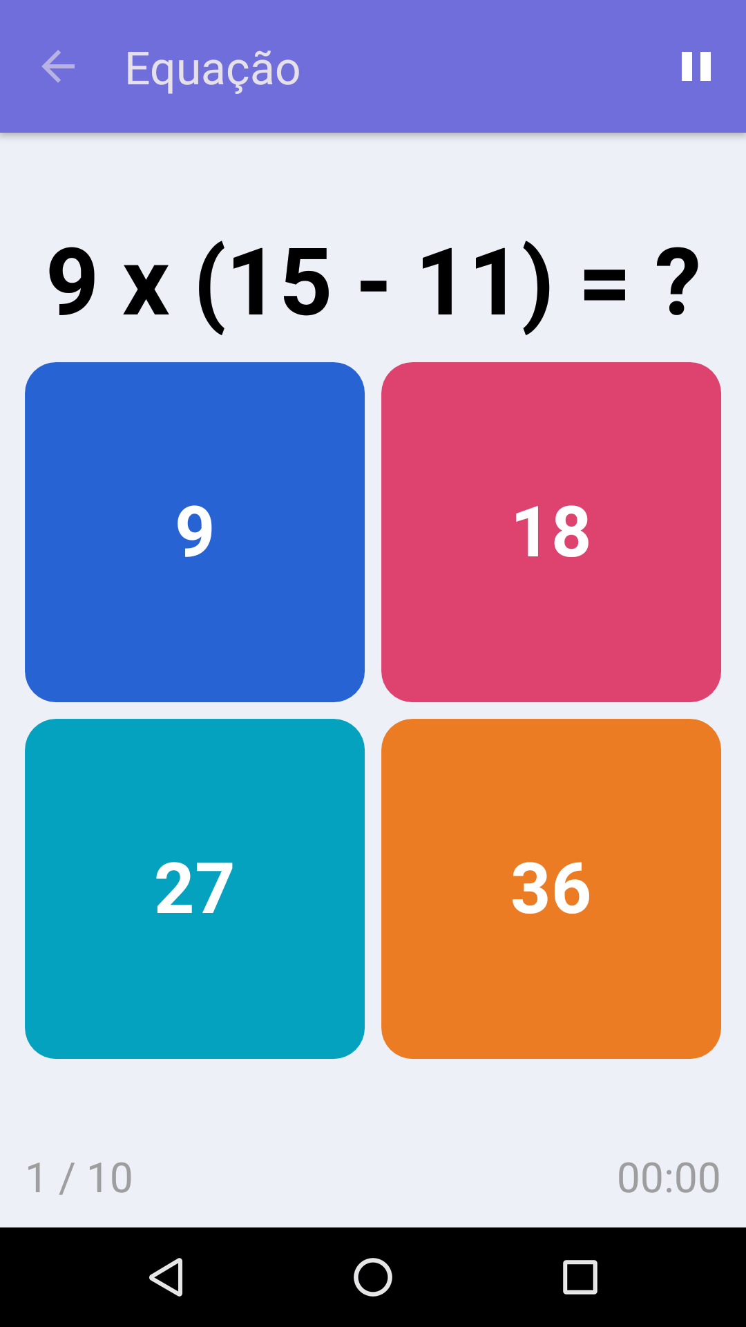 Equação : Jogo gratuito para testar seus conhecimentos de matemática, para iPhone e Android